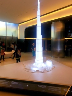 The model in the lobby of the tower.