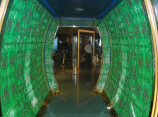 Before entering the Skyview Lounge, guests walk through this tunnel. I'm not sure about the significance, other than it's jaw-droppingly cool and makes you feel like your stepping into another dimension.